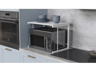 Помощна етажерка за кухня Kitchen 301 (бяло/бяло)